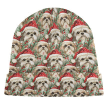 Load image into Gallery viewer, Merry Shih Tzu Merriment Warm Christmas Beanie-Accessories-Accessories, Christmas, Dog Mom Gifts, Hats, Shih Tzu-ONE SIZE-5