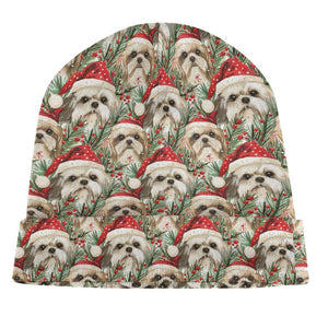 Merry Shih Tzu Merriment Warm Christmas Beanie-Accessories-Accessories, Christmas, Dog Mom Gifts, Hats, Shih Tzu-ONE SIZE-5