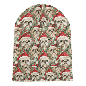 Merry Shih Tzu Merriment Warm Christmas Beanie-Accessories-Accessories, Christmas, Dog Mom Gifts, Hats, Shih Tzu-ONE SIZE-7