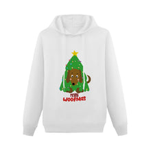 Load image into Gallery viewer, Merry Woofmas Dachshund Christmas Women&#39;s Cotton Fleece Hoodie Sweatshirt-Apparel-Apparel, Christmas, Dachshund, Hoodie, Sweatshirt-White-XS-2
