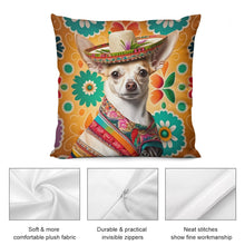 Load image into Gallery viewer, Mexican Tapestry Cream Chihuahua Plush Pillow Case-Chihuahua, Dog Dad Gifts, Dog Mom Gifts, Home Decor, Pillows-2