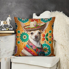 Load image into Gallery viewer, Mexican Tapestry Cream Chihuahua Plush Pillow Case-Chihuahua, Dog Dad Gifts, Dog Mom Gifts, Home Decor, Pillows-6