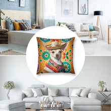 Load image into Gallery viewer, Mexican Tapestry Cream Chihuahua Plush Pillow Case-Chihuahua, Dog Dad Gifts, Dog Mom Gifts, Home Decor, Pillows-7