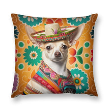 Load image into Gallery viewer, Mexican Tapestry Cream Chihuahua Plush Pillow Case-Chihuahua, Dog Dad Gifts, Dog Mom Gifts, Home Decor, Pillows-8