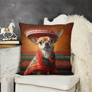 Mexican Tapestry Red Chihuahua Plush Pillow Case-Chihuahua, Dog Dad Gifts, Dog Mom Gifts, Home Decor, Pillows-5