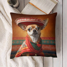 Load image into Gallery viewer, Mexican Tapestry Red Chihuahua Plush Pillow Case-Chihuahua, Dog Dad Gifts, Dog Mom Gifts, Home Decor, Pillows-6