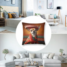 Load image into Gallery viewer, Mexican Tapestry Red Chihuahua Plush Pillow Case-Chihuahua, Dog Dad Gifts, Dog Mom Gifts, Home Decor, Pillows-8