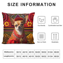 Load image into Gallery viewer, Mexican Tapestry Red Chihuahua Plush Pillow Case-Chihuahua, Dog Dad Gifts, Dog Mom Gifts, Home Decor, Pillows-12 &quot;×12 &quot;-White-1