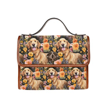 Load image into Gallery viewer, Midnight Bloom Golden Retriever Serenade Satchel Bag Purse-Accessories-Accessories, Bags, Golden Retriever, Purse-One Size-7