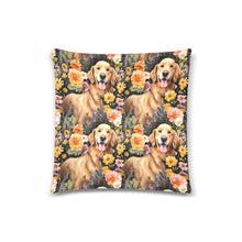 Load image into Gallery viewer, Midnight Bloom Golden Retriever Serenade Throw Pillow Cover-Cushion Cover-Golden Retriever, Home Decor, Pillows-White2-ONESIZE-4