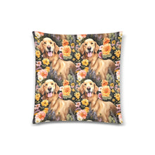 Load image into Gallery viewer, Midnight Bloom Golden Retriever Serenade Throw Pillow Cover-Cushion Cover-Golden Retriever, Home Decor, Pillows-White-ONESIZE-1