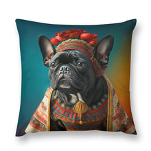 Load image into Gallery viewer, Midnight Elegance Black French Bulldog Plush Pillow Case-Cushion Cover-12 &quot;×12 &quot;-1