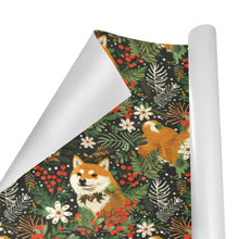 Load image into Gallery viewer, Midnight Frolic Shibas Christmas Gift Wrapping Paper - 2 Rolls-Christmas Ornament-Christmas,Shiba Inu,Wrapping Paper-2