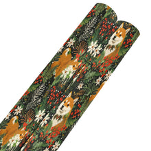 Load image into Gallery viewer, Midnight Frolic Shibas Christmas Gift Wrapping Paper - 2 Rolls-Christmas Ornament-Christmas,Shiba Inu,Wrapping Paper-Black22-ONE SIZE-5