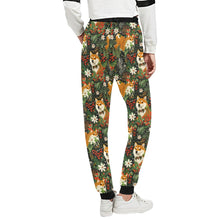 Load image into Gallery viewer, Midnight Frolic Shibas Christmas Unisex Sweatpants-Apparel-Apparel, Christmas, Dog Dad Gifts, Dog Mom Gifts, Pajamas, Shiba Inu-3