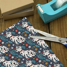 Load image into Gallery viewer, Midnight Garden Dalmatians Christmas Gift Wrapping Paper - 2 Rolls-Christmas Ornament-Christmas,Dalmatian,Wrapping Paper-4