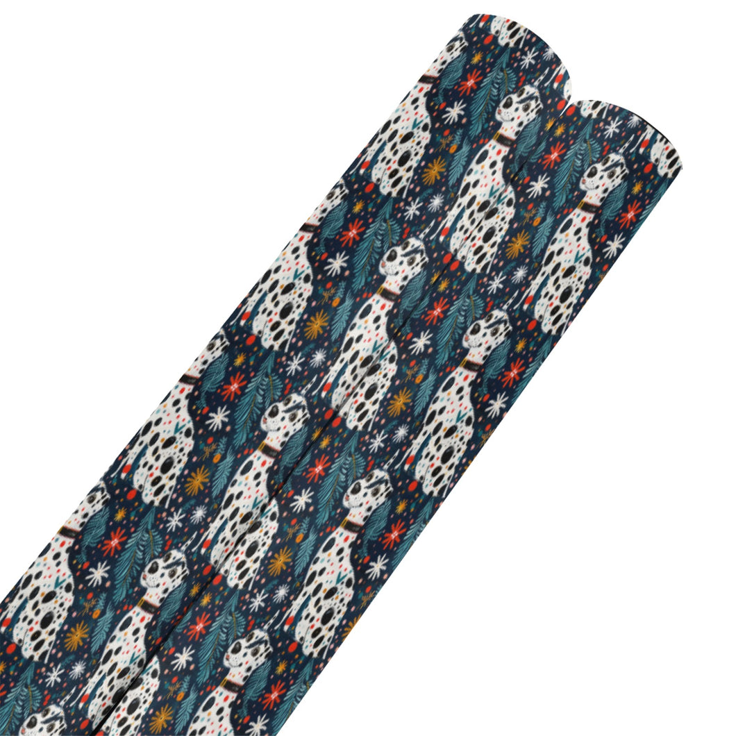 Midnight Garden Dalmatians Christmas Gift Wrapping Paper - 2 Rolls-Christmas Ornament-Christmas,Dalmatian,Wrapping Paper-Dalmatian-5
