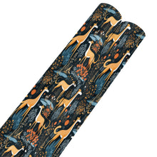 Load image into Gallery viewer, Midnight Garden Greyhound Christmas Gift Wrapping Paper - 2 Rolls-Christmas Ornament-Christmas,Greyhound,Wrapping Paper-Greyhound-5