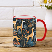 Load image into Gallery viewer, Midnight Garden Greyhound / Whippet Christmas Coffee Mug-2