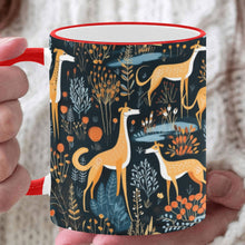 Load image into Gallery viewer, Midnight Garden Greyhound / Whippet Christmas Coffee Mug-White8-ONE SIZE-1