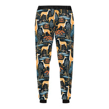 Load image into Gallery viewer, Midnight Garden Greyhound / Whippet Christmas Unisex Sweatpants-Apparel-Apparel, Christmas, Dog Dad Gifts, Dog Mom Gifts, Greyhound, Pajamas-4