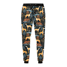 Load image into Gallery viewer, Midnight Garden Greyhound / Whippet Christmas Unisex Sweatpants-Apparel-Apparel, Christmas, Dog Dad Gifts, Dog Mom Gifts, Greyhound, Pajamas-5