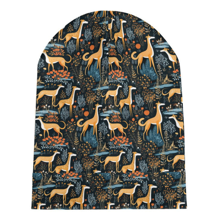 Midnight Garden Greyhound / Whippet Warm Christmas Beanie-Accessories-Accessories, Christmas, Dog Mom Gifts, Greyhound, Hats-ONE SIZE-7