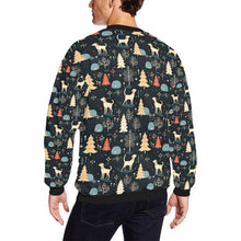 Load image into Gallery viewer, Midnight Magic Labrador Christmas Fuzzy Sweatshirt for Men-Apparel-Apparel, Christmas, Dog Dad Gifts, Labrador, Sweatshirt-2