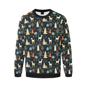 Midnight Magic Labrador Christmas Fuzzy Sweatshirt for Men-Apparel-Apparel, Christmas, Dog Dad Gifts, Labrador, Sweatshirt-3