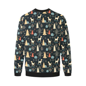 Midnight Magic Labrador Christmas Fuzzy Sweatshirt for Men-Apparel-Apparel, Christmas, Dog Dad Gifts, Labrador, Sweatshirt-4
