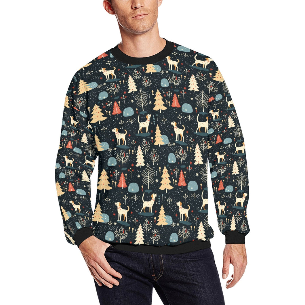 Midnight Magic Labrador Christmas Fuzzy Sweatshirt for Men-Apparel-Apparel, Christmas, Dog Dad Gifts, Labrador, Sweatshirt-S-1