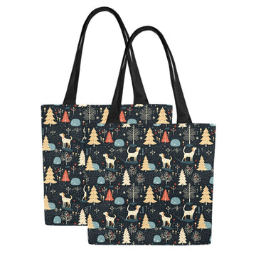 Midnight Magic Labrador Large Canvas Tote Bags - Set of 2-Accessories-Accessories, Bags, Labrador-More Labradors-Set of 2-8