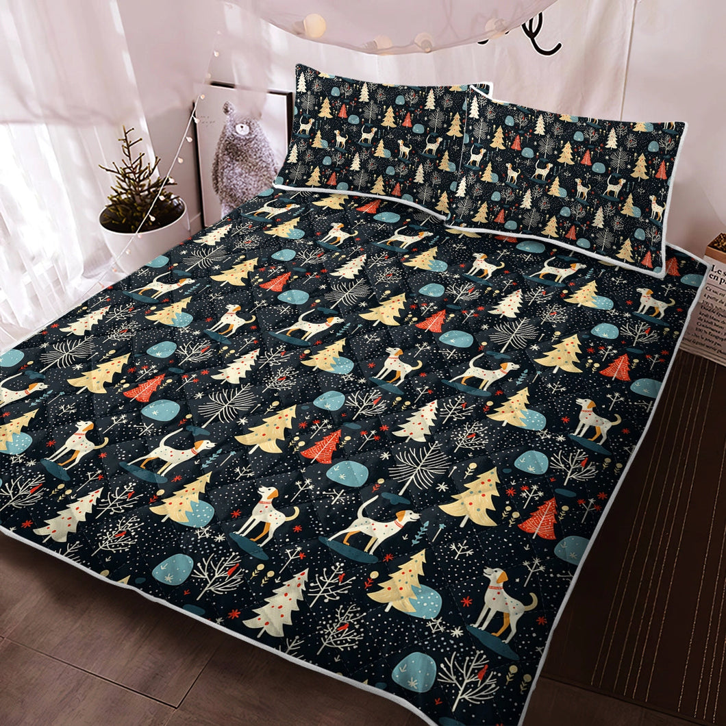 Midnight Magic Labrador Quilt Blanket Bedding Set-Bedding-Bedding, Blankets, Christmas, Home Decor, Labrador-Twin-Only Quilt-2