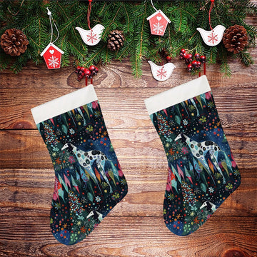 Midnight Majesty Greyhound Whippet Christmas Stocking 360x