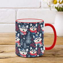 Load image into Gallery viewer, Midnight Merriment Husky Christmas Coffee Mug-4