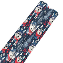Load image into Gallery viewer, Midnight Merriment Husky Christmas Gift Wrapping Paper - 2 Rolls-Christmas Ornament-Christmas,Siberian Husky,Wrapping Paper-Husky-5