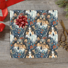 Load image into Gallery viewer, Midwinter Dream Sheltie's Christmas Gift Wrapping Paper - 2 Rolls-Christmas Ornament-Christmas,Rough Collie,Shetland Sheepdog,Wrapping Paper-5
