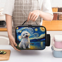Load image into Gallery viewer, Milky Way Bichon Frise Lunch Bag-Accessories-Bags, Bichon Frise, Dog Dad Gifts, Dog Mom Gifts, Lunch Bags-Black-ONE SIZE-2