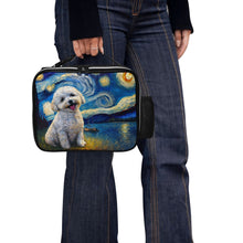 Load image into Gallery viewer, Milky Way Bichon Frise Lunch Bag-Accessories-Bags, Bichon Frise, Dog Dad Gifts, Dog Mom Gifts, Lunch Bags-Black-ONE SIZE-4