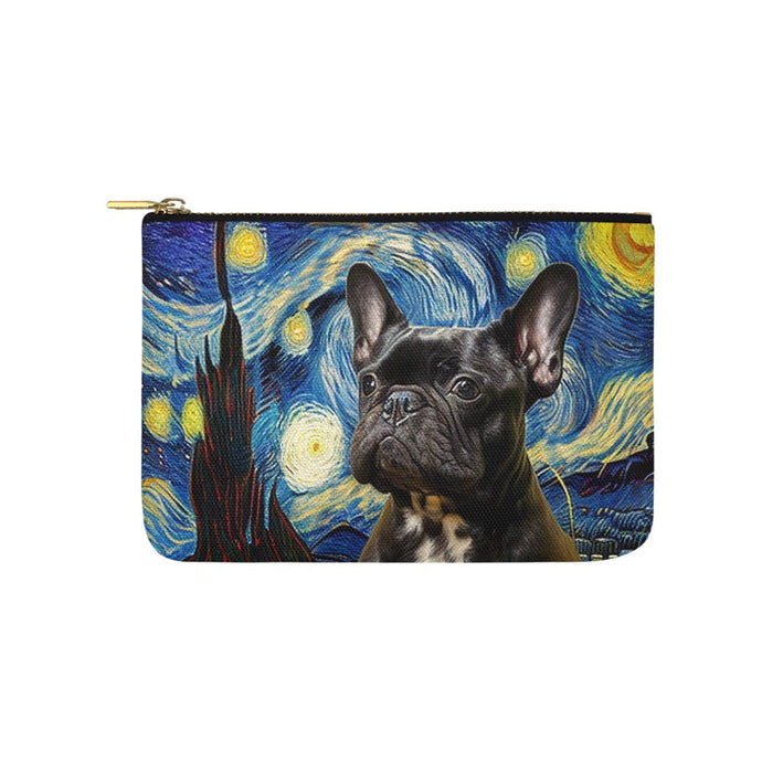 Milky Way Black French Bulldog Carry-All Pouch-Accessories-Accessories, Bags, Dog Dad Gifts, Dog Mom Gifts, French Bulldog-White-ONESIZE-1