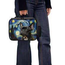 Load image into Gallery viewer, Milky Way Black French Bulldog Leather Lunch Bag-Accessories-Bags, Dog Dad Gifts, Dog Mom Gifts, French Bulldog, Lunch Bags-4