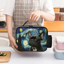 Load image into Gallery viewer, Milky Way Black French Bulldog Leather Lunch Bag-Accessories-Bags, Dog Dad Gifts, Dog Mom Gifts, French Bulldog, Lunch Bags-5
