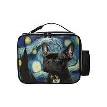 Load image into Gallery viewer, Milky Way Black French Bulldog Leather Lunch Bag-Accessories-Bags, Dog Dad Gifts, Dog Mom Gifts, French Bulldog, Lunch Bags-Black1-ONE SIZE-6