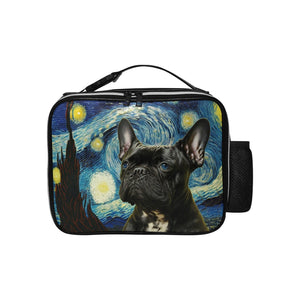Milky Way Black French Bulldog Leather Lunch Bag-Accessories-Bags, Dog Dad Gifts, Dog Mom Gifts, French Bulldog, Lunch Bags-Black1-ONE SIZE-6