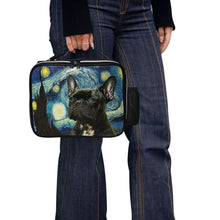 Load image into Gallery viewer, Milky Way Black French Bulldog Leather Lunch Bag-Accessories-Bags, Dog Dad Gifts, Dog Mom Gifts, French Bulldog, Lunch Bags-7