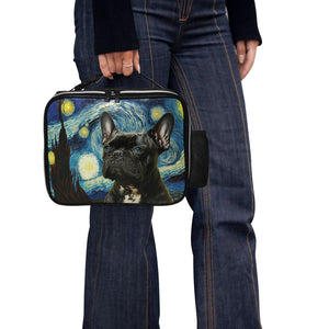 Milky Way Black French Bulldog Leather Lunch Bag-Accessories-Bags, Dog Dad Gifts, Dog Mom Gifts, French Bulldog, Lunch Bags-7