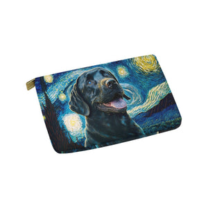 Milky Way Black Labrador Carry-All Pouch-Accessories-Accessories, Bags, Black Labrador, Dog Dad Gifts, Dog Mom Gifts-White-ONESIZE-2