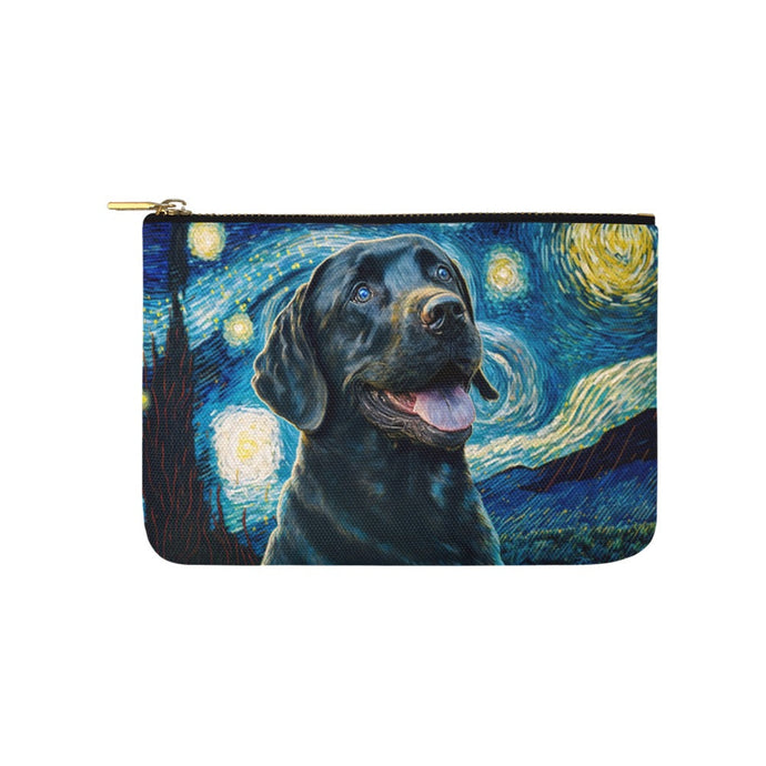Milky Way Black Labrador Carry-All Pouch-Accessories-Accessories, Bags, Black Labrador, Dog Dad Gifts, Dog Mom Gifts-White-ONESIZE-1
