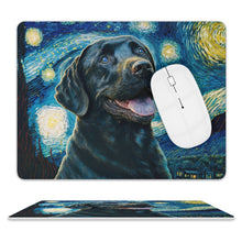 Load image into Gallery viewer, Milky Way Black Labrador Leather Mouse Pad-Accessories-Accessories, Black Labrador, Dog Dad Gifts, Dog Mom Gifts, Home Decor, Labrador, Mouse Pad-ONE SIZE-White-2