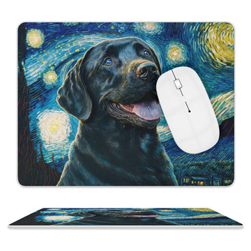 Milky Way Black Labrador Leather Mouse Pad 2 360x